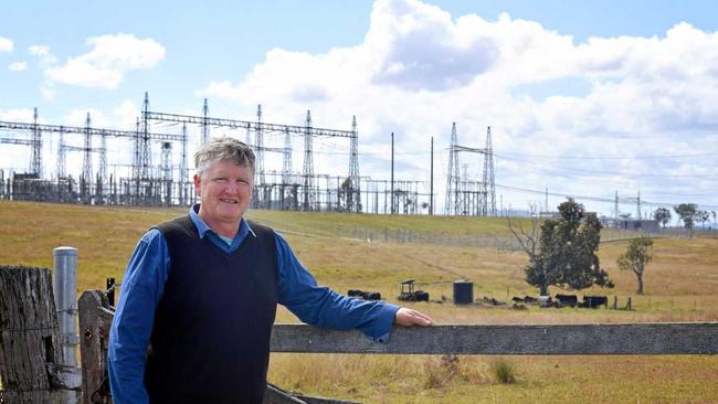 Scott Armstrong at Lower Wonga Sub Station where the farm will be built. Picture: Renee Albrecht