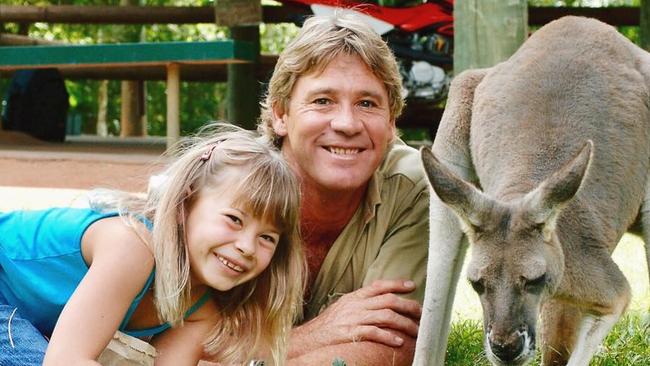 Steve Irwin with his daughter Bindi (who is now 21). Picture: Supplied