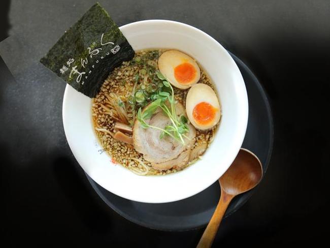 The tonkotsu shoyu ramen at Manpuku in Randwick. Picture: Bob Barker