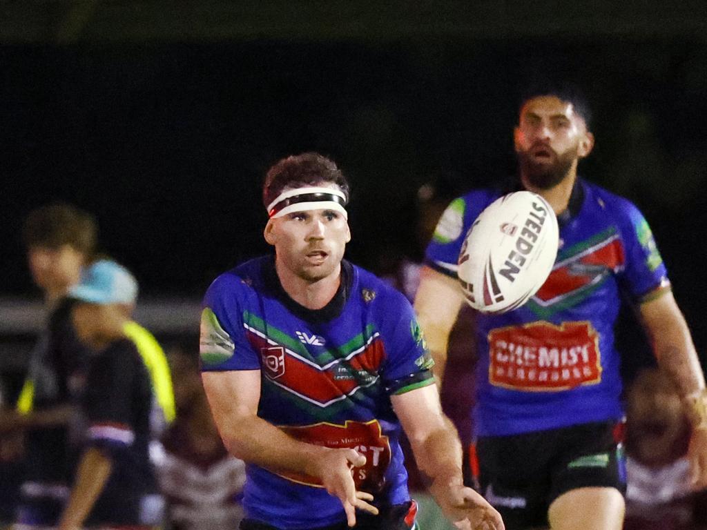 Innisfail's Chris Ostwald in the Far North Queensland Rugby League (FNQRL) Men's minor semi final match between the Innisfail Leprechauns and the Yarrabah Seahawks, held at Smithfield Sporting Complex. Picture: Brendan Radke