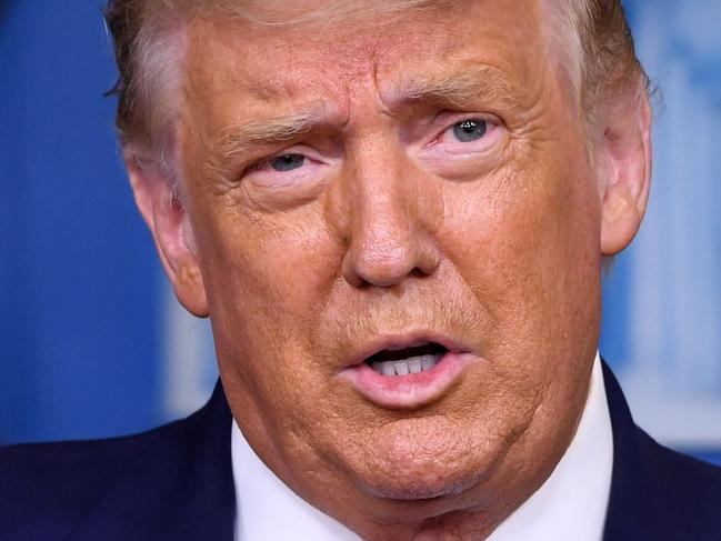 US President Donald Trump holds a press conference in the Brady Press Briefing Room at the White House in Washington, DC, September 18, 2020. (Photo by SAUL LOEB / AFP)