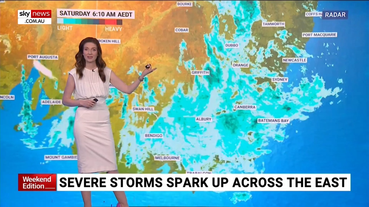 Severe storms spark up across east of Australia