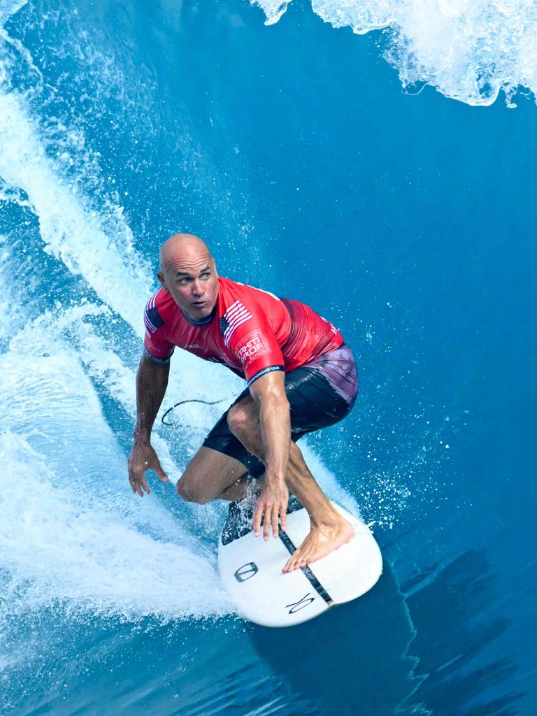 US surfer Kelly Slater has been providing advice to Picklum. Picture: Jerome Brouillet / AFP