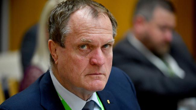 Commissioner of Taxation Chris Jordan at Senate Estimates at Parliament House in Canberra, Wednesday, May 30, 2018. (AAP Image/Mick Tsikas) NO ARCHIVING