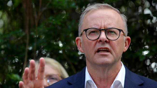 Labor leader Anthony Albanese in Brisbane on Monday. Picture: Toby Zerna