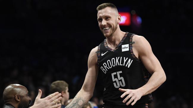 Mitch Creek after taking free throws in place of injured Rondae Hollis-Jefferson for the Brooklyn Nets in January. Picture: AFP 