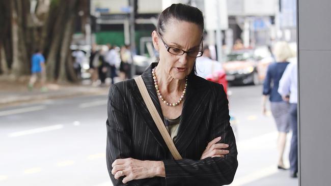 Former Logan CEO Sharon Kelsey leaving the Queensland Industrial Relations Commission in Brisbane in February last year. Ms Kelsey was sacked as Logan City Council CEO. AAP Image/Claudia Baxter