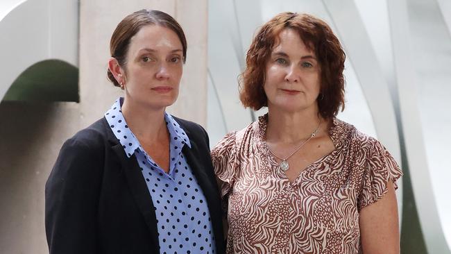 Susie Forte and Senior Constable Cath Nielsen on Tuesday. Picture: Liam Kidston