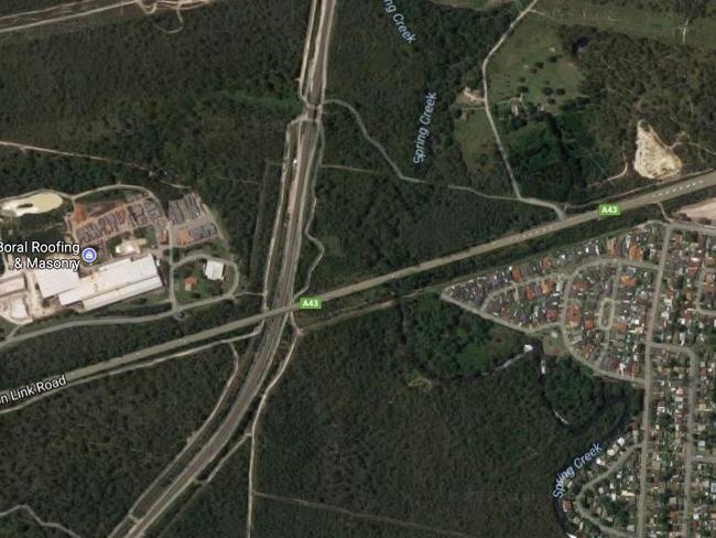 A 74-year-old man has died after an apparent cardiac arrest while driving north on the Doyalson Link Rd. Picture: Google