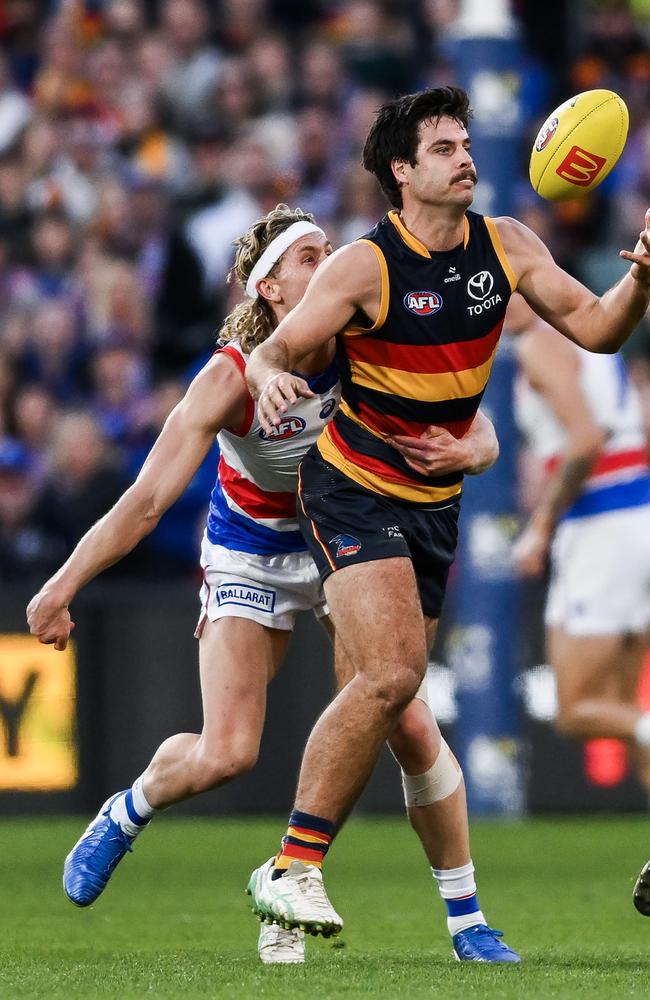 Darcy Fogarty was superb in the Crows’ win over the Dogs. (Photo by Mark Brake/Getty Images)