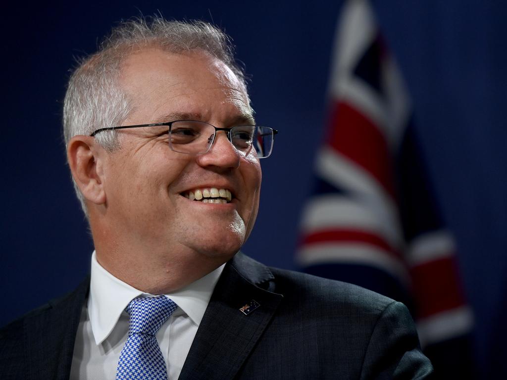 Prime Minister Scott Morrison said a condition of the passport system would be proof vaccines protect against transmission. Picture: NCA NewsWire/Bianca De Marchi