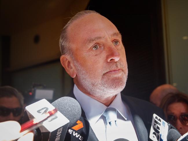 SYDNEY, AUSTRALIA - NewsWire Photos AUGUST 17, 2023: Brian Houston leaves the Downing Centre local court after being found not guilty on Thursday. The Hillsong founder is charged with covering up his fatherÃs sexual abuse of a young boy. Picture: NCA NewsWire / Nikki Short