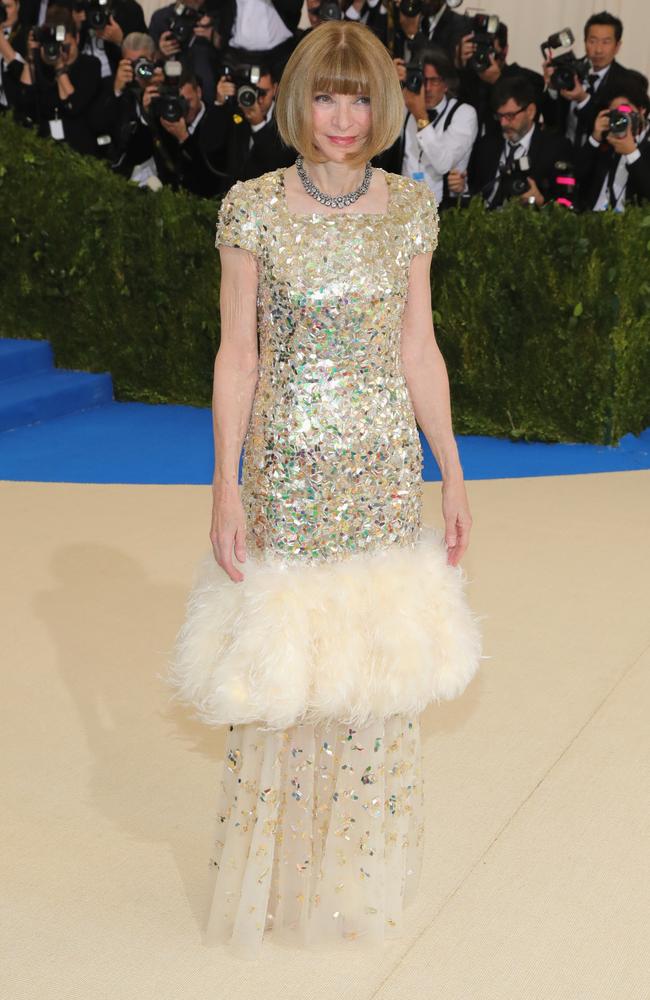 It’s her ball. US Vogue editor-in-chief and Met Gala boss Anna Wintour was one of the first to arrive. Picture: Getty Images
