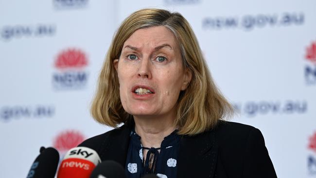 NSW chief health officer Dr Kerry Chant speaks to the media during a Covid-19 press conference in Sydney. Picture: Bianca De Marchi