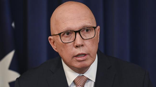 Opposition Leader Peter Dutton will announce the Coalition’s major housing policy on Saturday. Picture: NewsWire/ Martin Ollman