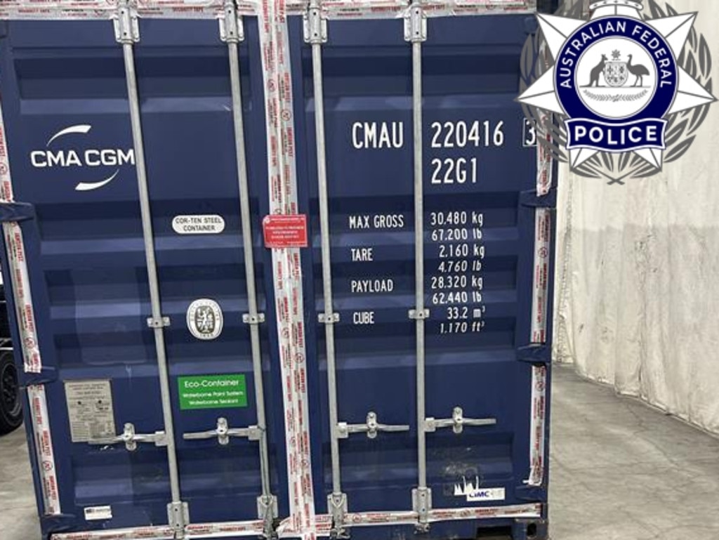 The tiles were transported in a shipping container. Picture: Supplied