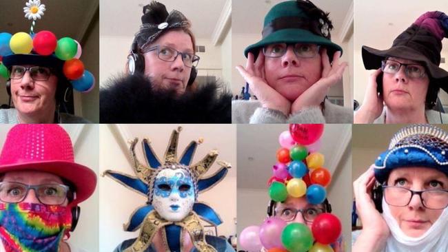 Rebecca Ford has set herself the challenge to wear a "jaunty hat" to every virtual work meeting during isolation.