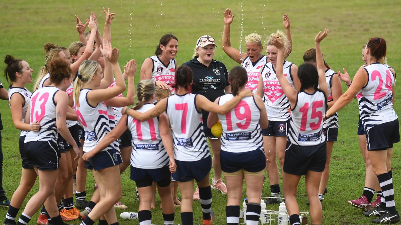 Gympie Cats vs Bay Power- Team Celebrations