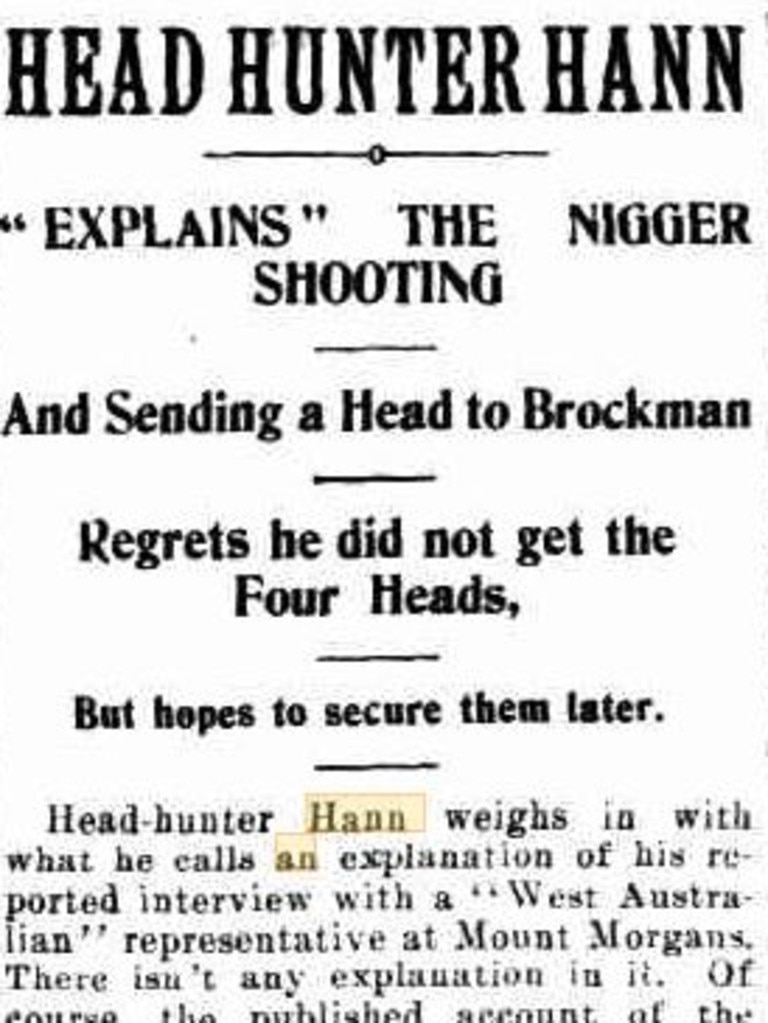 The paper reacts dubbing Frank 'head hunter Hann'.