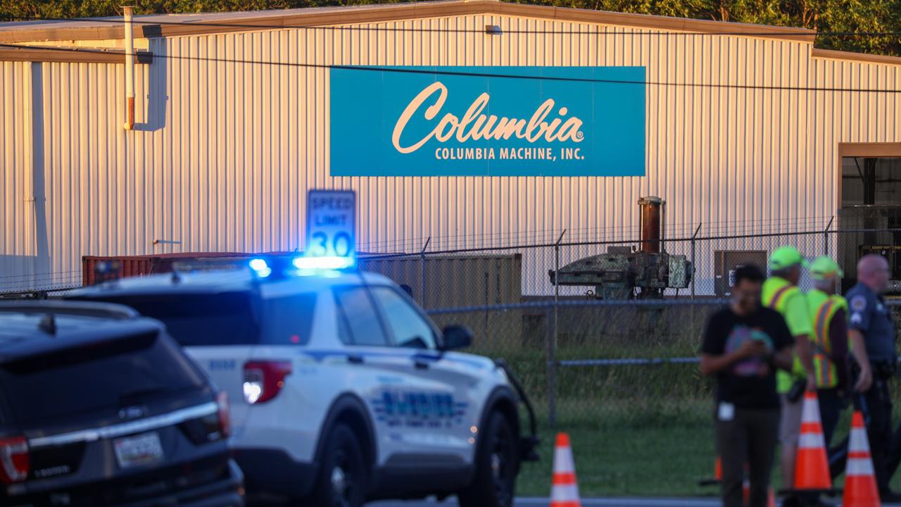 Three people were killed and multiple wounded, including a police officer, during a mass shooting at a factory in Maryland. (Photo by Yasin Ozturk/Anadolu Agency via Getty Images)