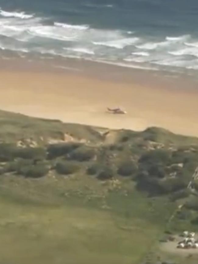 The beach is not patrolled by lifeguards. Picture: 7 NEWS,