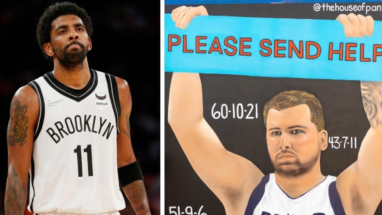 Local artist paints over Luka Doncic 'Please send help' mural, at 