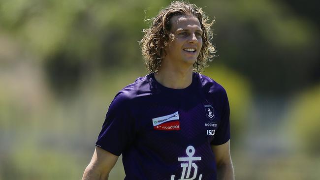 Nat Fyfe at Dockers training over summer. Picture: Will Russell/Getty