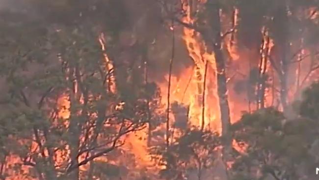 The Buninyong fire. Picture: Channel 7