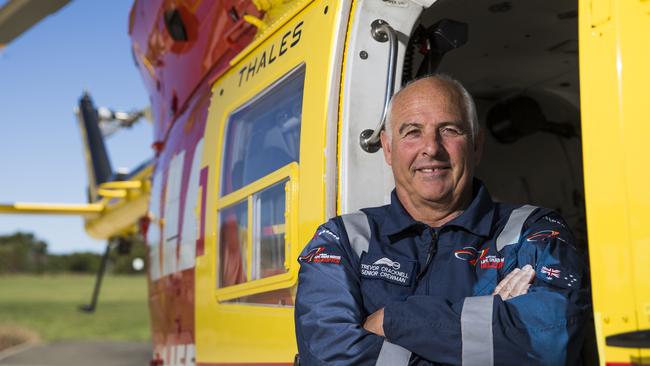 Pride of Australia nominee, Trevor Cracknell, is a veteran rescue helicopter air crew officer (winch) and rescue crew officer (diver), who's performed more than 1000 rescues. Picture: Dylan Robinson