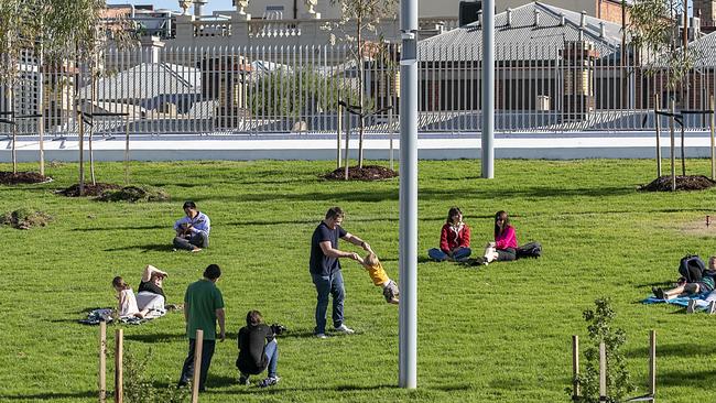 The grassed area is already a hit.