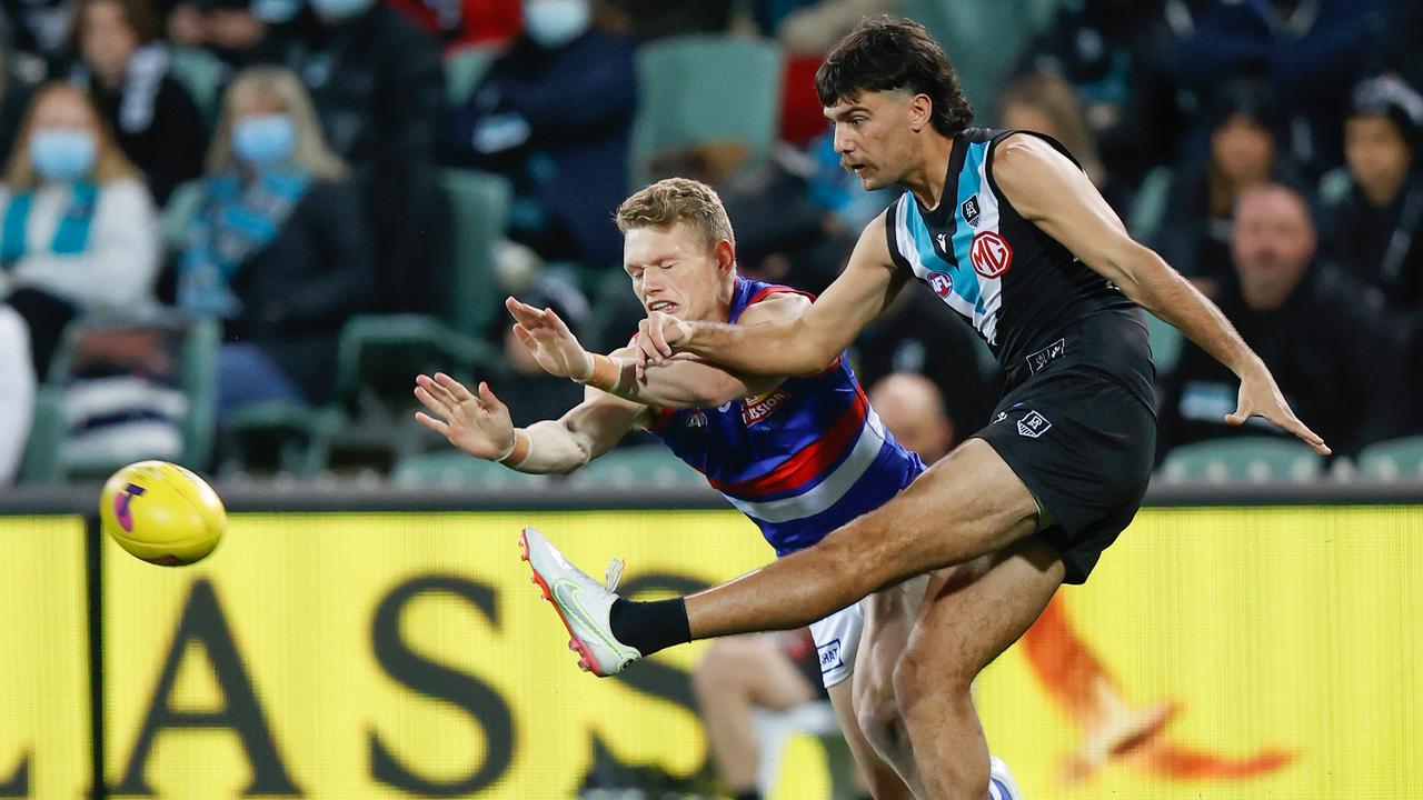 Riley Bonner has re-signed for two more years at Port Adelaide. Picture: AFL Photos via Getty Images