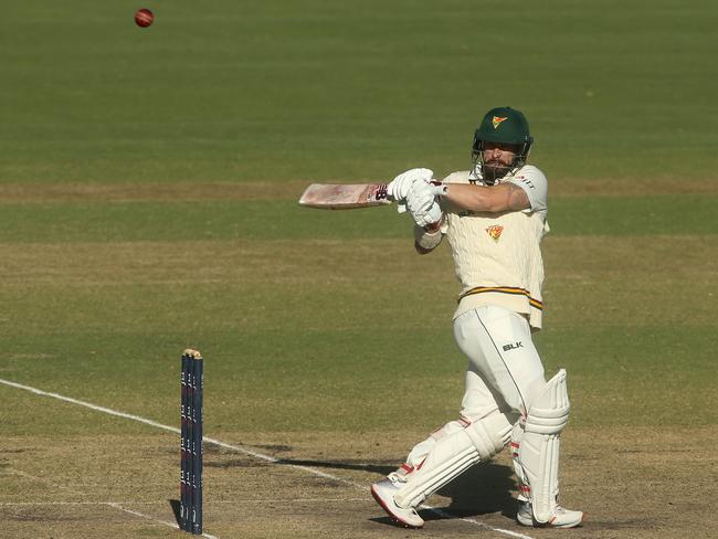 Matthew Wade cracks another boundary during his entertaining knock.