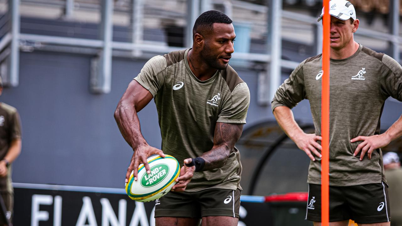 Suliasi Vunivalu spent time in camp with the Wallabies. Picture: Andrew Phan/Rugby Australia