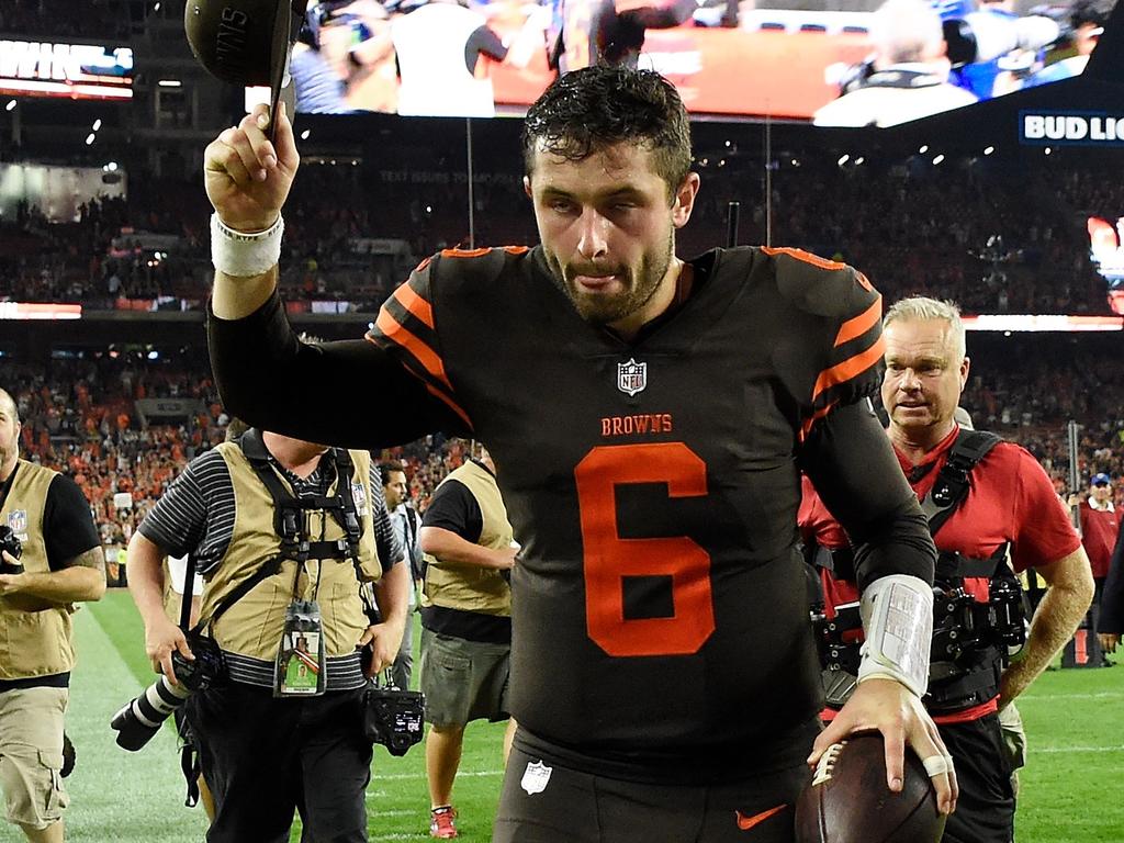 Baker Mayfield plans to 'strive for greatness' with Browns (audio  slideshow) 