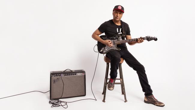 Tom Morello, pictured in 2024 with a Fender Stratocaster. Picture: Alysse Gafkjen