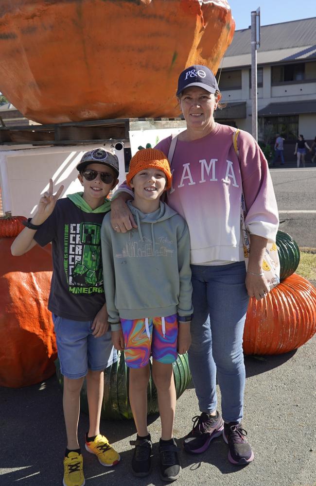 Mick, Neo and Lysa Erbacher at the Goomeri Pumpkin Festival 2024