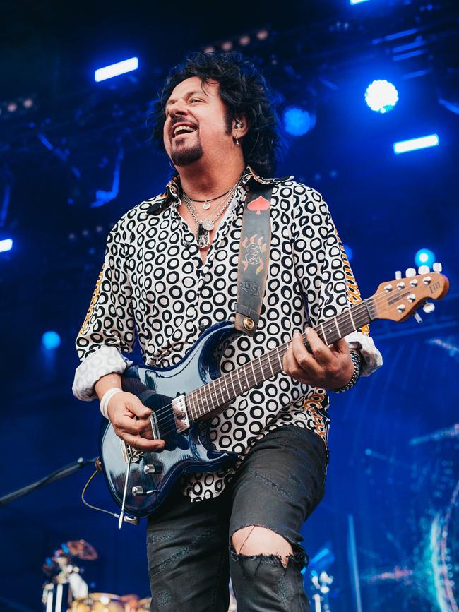 Toto member Steve Lukather performing at the Falls Festival. Picture: Claudia Ciapocha