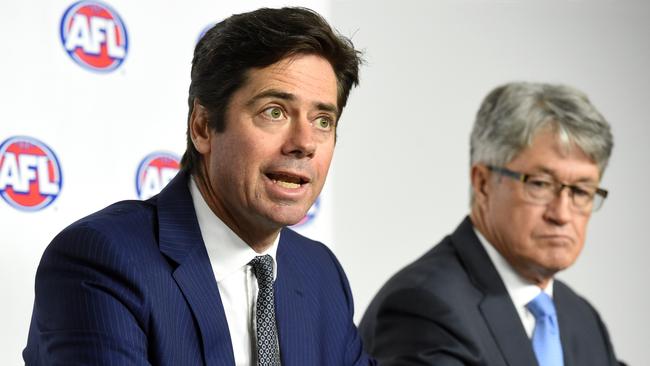 Mick Gooda says AFL CEO Gillon McLachlan and AFL Chairman Mike Fitzpatrick failed Adam Goodes. Picture: Kylie Else