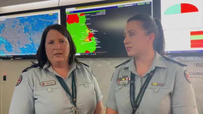 QAS Executive Manager Cairns Operations Centre Brina Keating (R) and Operational Support Manager Tamanya Newton explain how LiveMUM, a real-time system will have paramedics respond to life-or-death emergencies before they even happen.