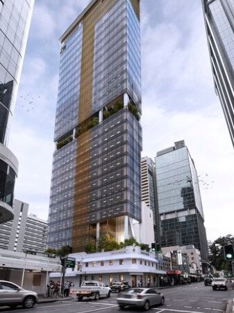 An artist's impression of 320 George St in the Brisbane CBD.