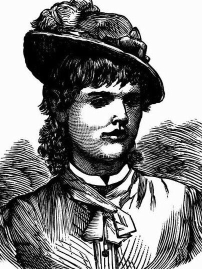 1880 drawing of Ned Kelly’s sister, Kate, who Flash Jack took on tour after Ned’s hanging that year. Picture: Illustrated Adelaide News.