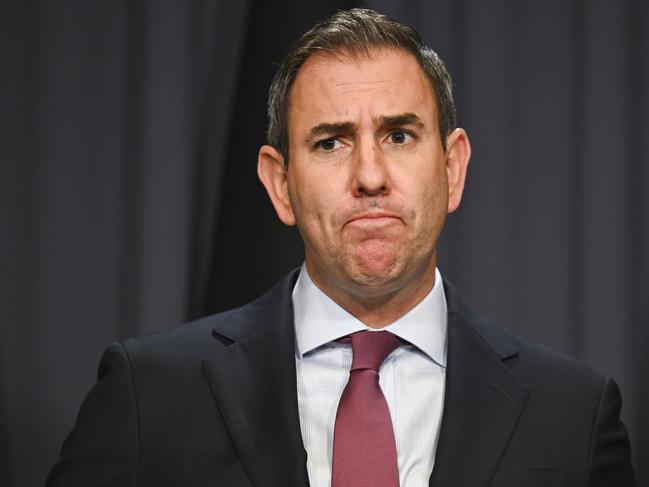 CANBERRA, AUSTRALIA  - NewsWire Photos - November 21, 2024: Federal Treasurer Jim Chalmers holds a press conference at Parliament House in Canberra. Picture: NewsWire / Martin Ollman