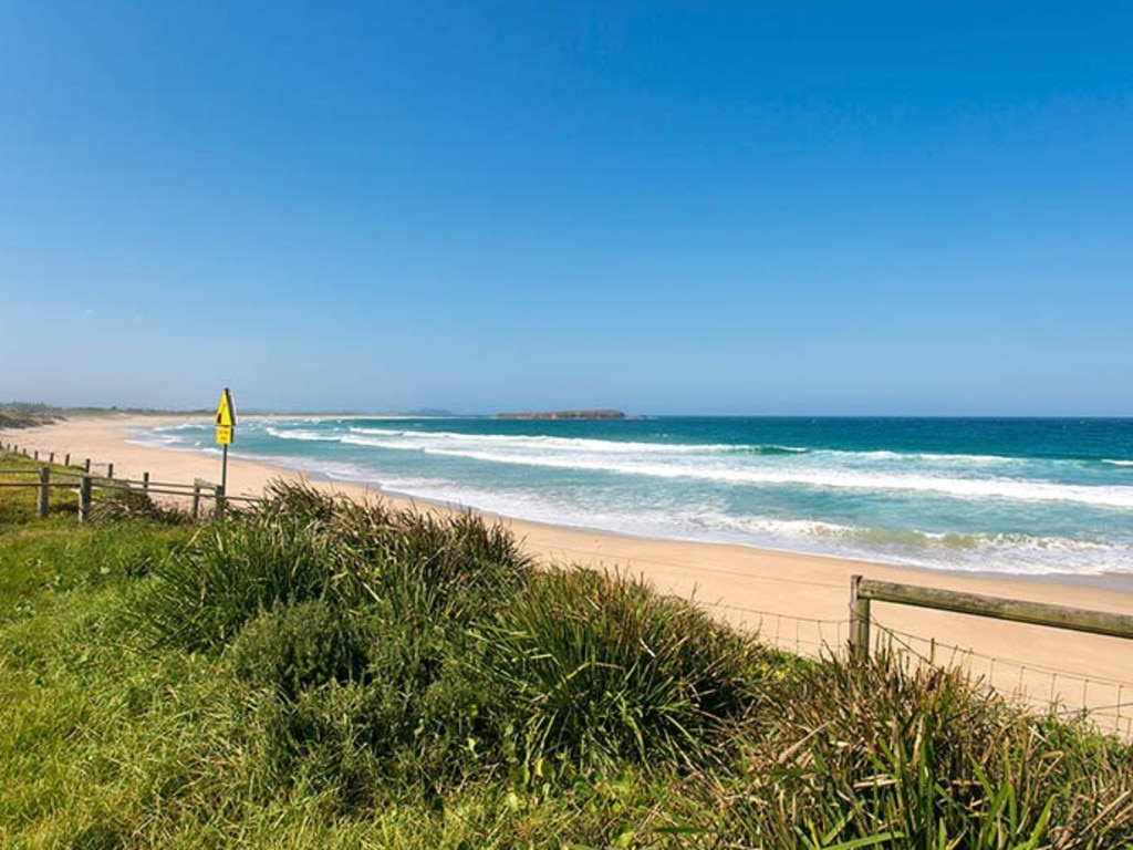 A view of the coastline in Gerroa. Rachelle Childs’ burning body was found nearby.