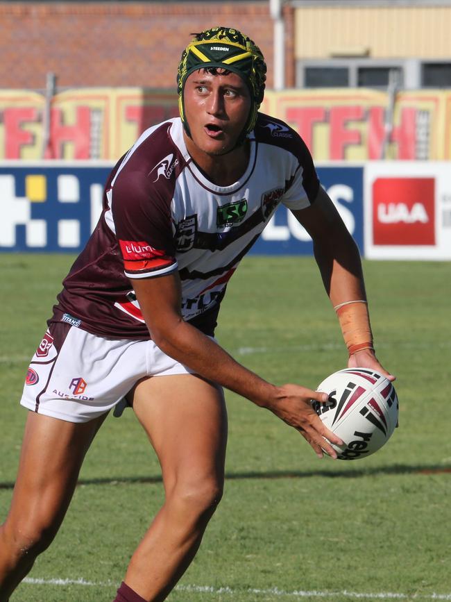 Cooper Bai in action for the Burleigh Bears Mal Meninga Cup side. Player: Pic Mike Batterham