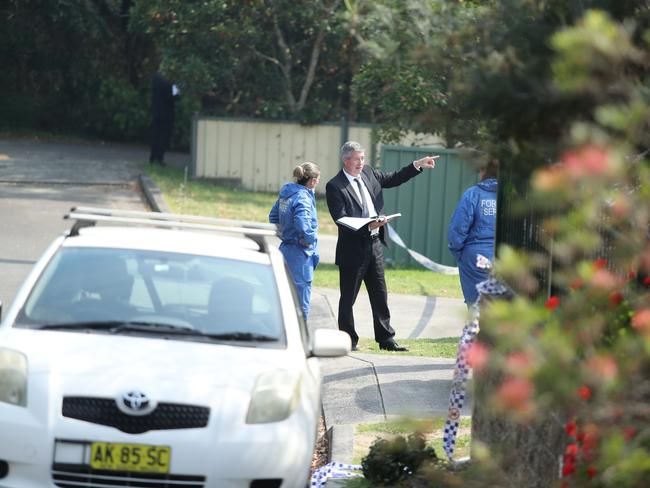 Critical incident: Police established a crime scene at the house after the shooting. Picture: Tim Hunter.