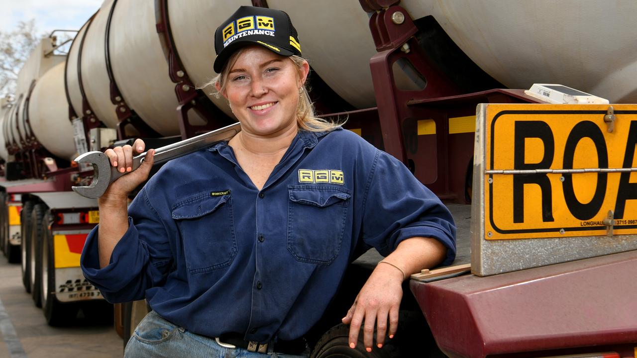 First year mechanic apprentice Makenzie Weale at RGM Maintenance. Picture: Evan Morgan