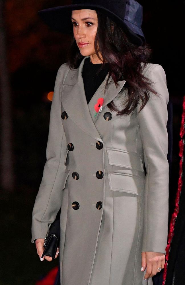 Meghan Markle did a traditional hongi with Maori leaders at the event. Picture: AFP / Pool/Toby Melville