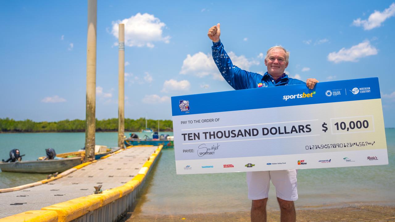 Darwin resident Mark Parkinson has snagged the tenth $10,000 red-tagged barramundi for Season 10 of the Million Dollar Fish.