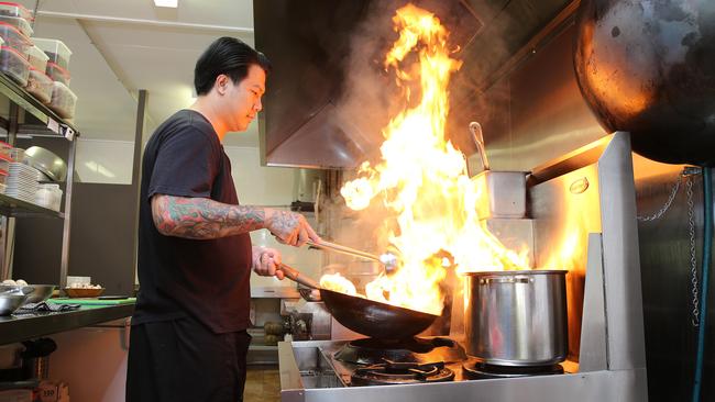 POPULAR: Tom Sangsai cooks up a storm Samgasat Thai Cuisine in Edge Hill. Picture: JUSTIN BRIERTY