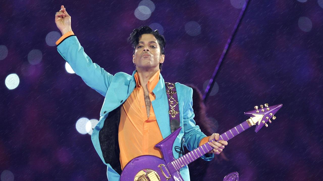 Prince performs during the halftime show at Super Bowl XLI. Picture: AP Photo/Chris O'Meara